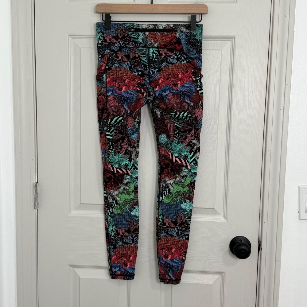 Lululemon Leggings Womens 6 Speed Up Tight Luxtreme Yoga Gym Floral AOP Active